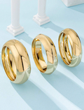 Fashionable Geometric Circular Metal Bangle Set for Women