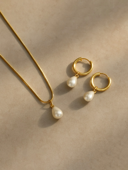 3-piece jewelry set made of waterproof and corrosion-resistant stainless steel